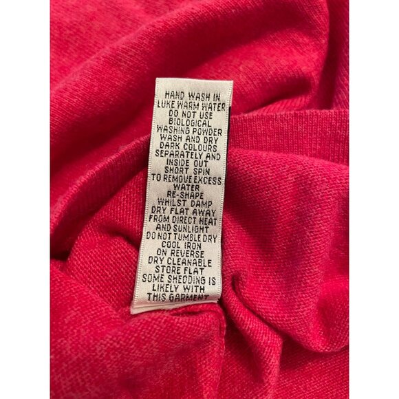 Vintage Boden Womens Embellished Rose Cardigan Size L Red 3/4 Sleeve Button - Picture 9 of 10